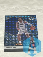 2020-21 Panini Mosaic #209 Saddiq Bey Prizm RC Rookie Reactive Blue Pistons